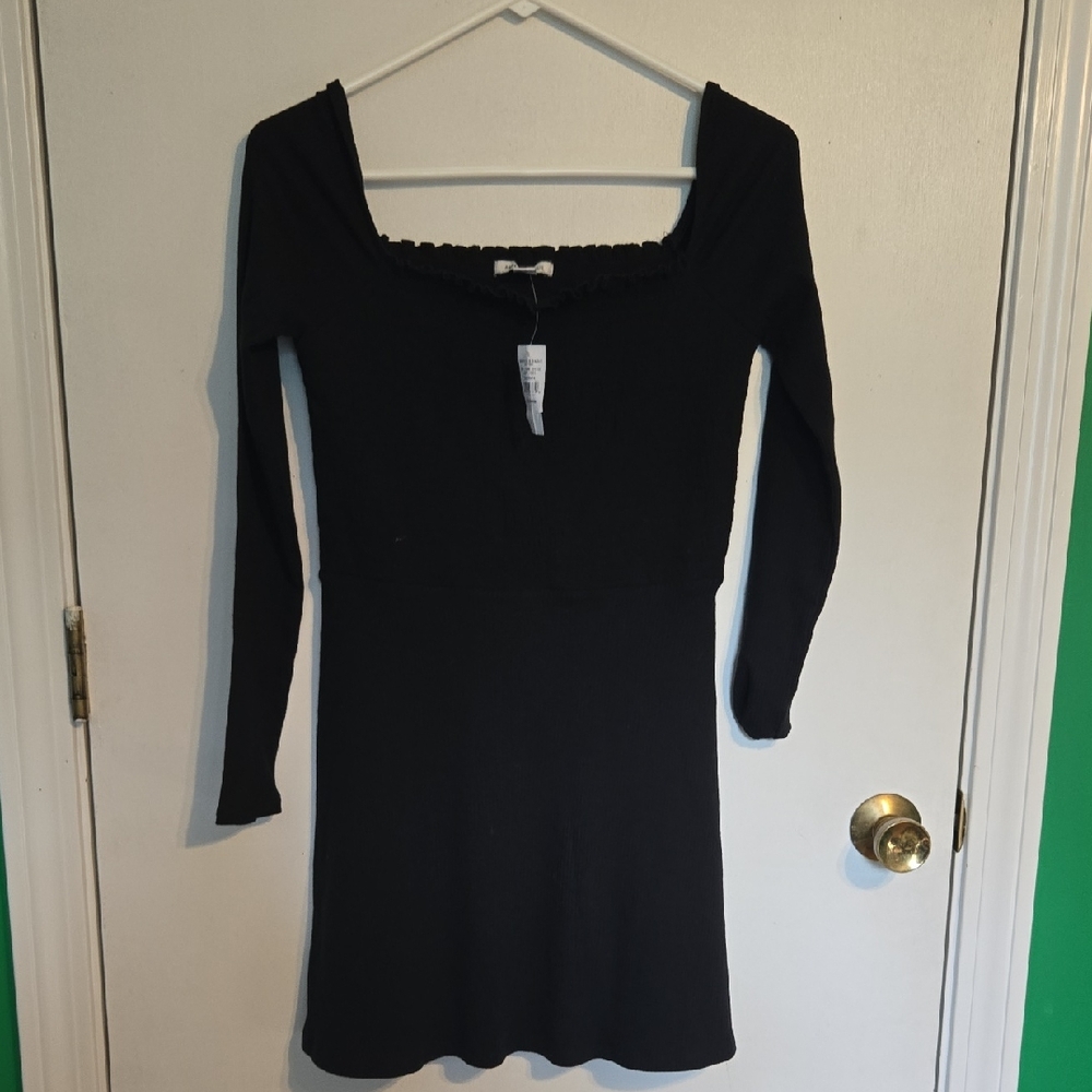 American Eagle Outfitters Black Long Sleeve Dress